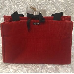 Kate Spade Red Corduroy Tote Large
